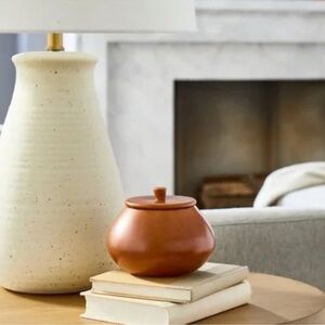 NWOT Threshold Stoneware Terracotta Ceramic Jar with Lid